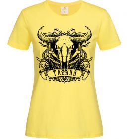 Женская футболка Телець череп Женская футболка Телець череп