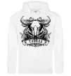 Чоловіча толстовка (худі) Телець череп Білий фото