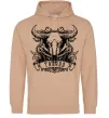Женская толстовка (худи) Телець череп Песочный фото