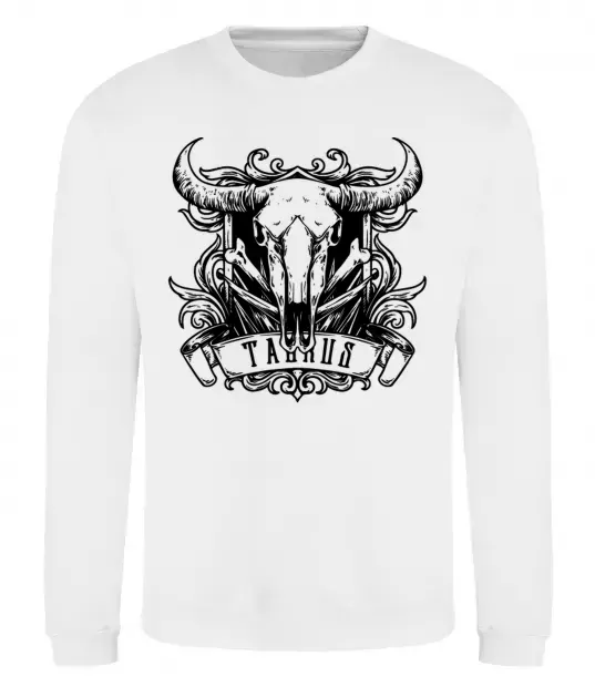 Свитшот Телець череп Белый фото