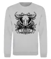 Свитшот Телець череп Серый меланж фото