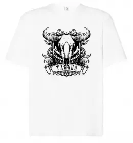 Футболка Оверсайз Телець пес Белый фото