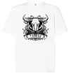Футболка Оверсайз Телець череп Белый фото