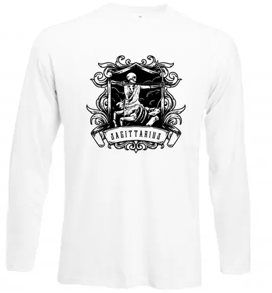 Лонгслів Стрілець скелет Білий фото