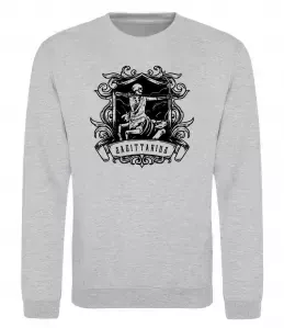 Свитшот Стрілець скелет Серый меланж фото