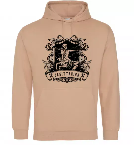 Женская толстовка (худи) Стрілець скелет Песочный фото