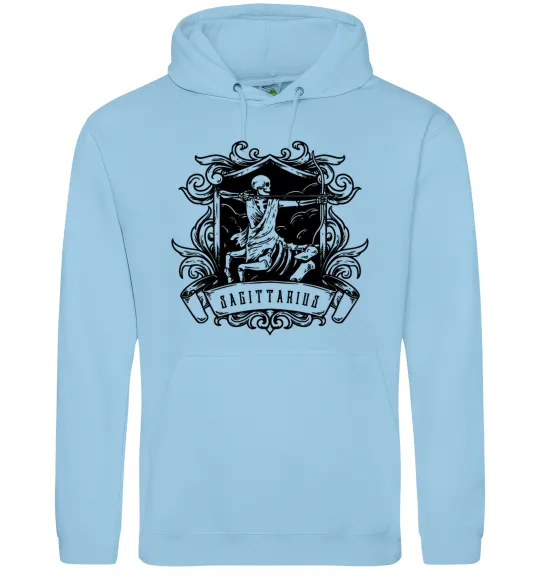 Женская толстовка (худи) Стрілець скелет Голубой фото