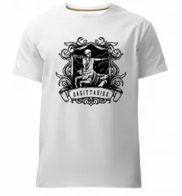 Мужская премиум футболка Стрілець єдиноріг Белый фото