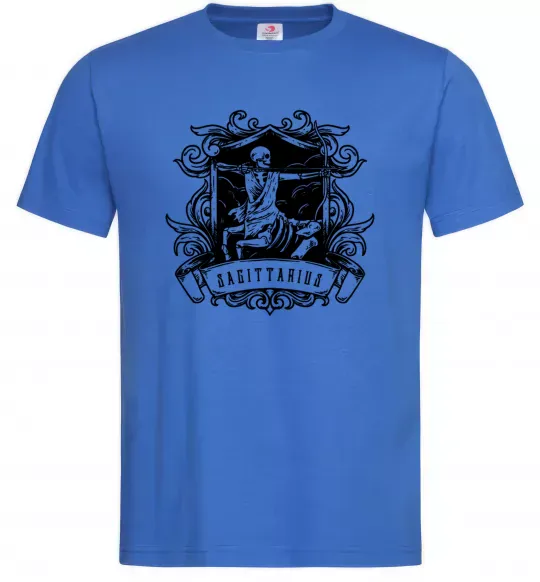 Мужская футболка Стрілець скелет Ярко-синий фото