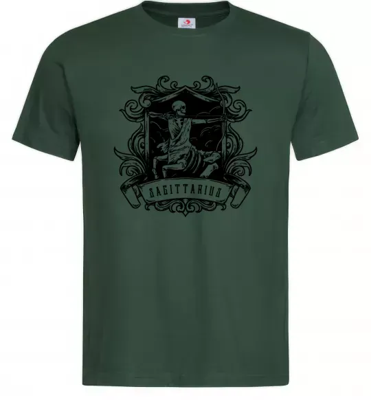 Мужская футболка Стрілець скелет Темно-зеленый фото