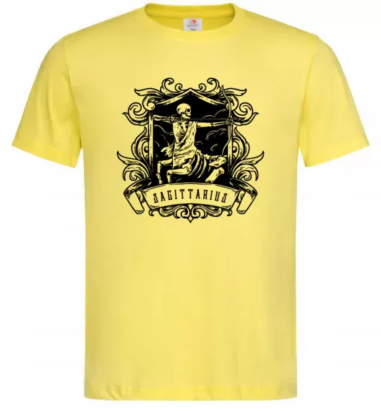 Мужская футболка Стрілець скелет Лимонный фото