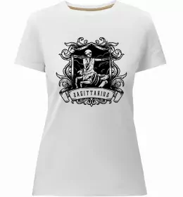 Женская премиум футболка Стрілець єдиноріг Белый фото