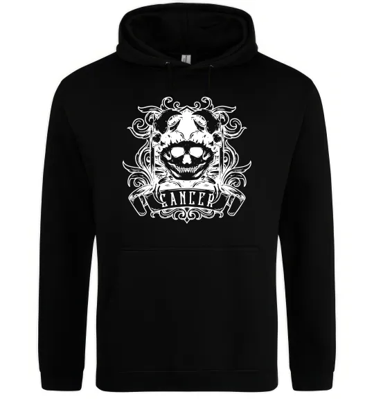 Чоловіча толстовка (худі) Рак череп Чорний фото