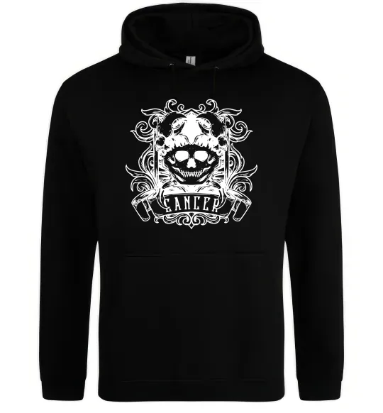 Жіноча толстовка (худі) Рак череп Чорний фото