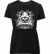 Женская премиум футболка Рак череп Черный фото