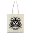 Еко-сумка Рак череп Бежевий фото