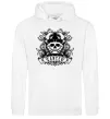 Чоловіча толстовка (худі) Рак череп Білий фото