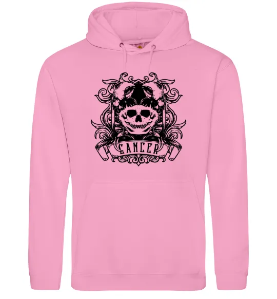 Женская толстовка (худи) Рак череп Розовый фото