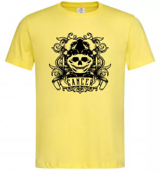 Мужская футболка Рак череп Лимонный фото