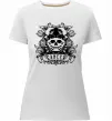 Женская премиум футболка Рак череп Белый фото