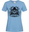 Женская футболка Рак череп Голубой фото