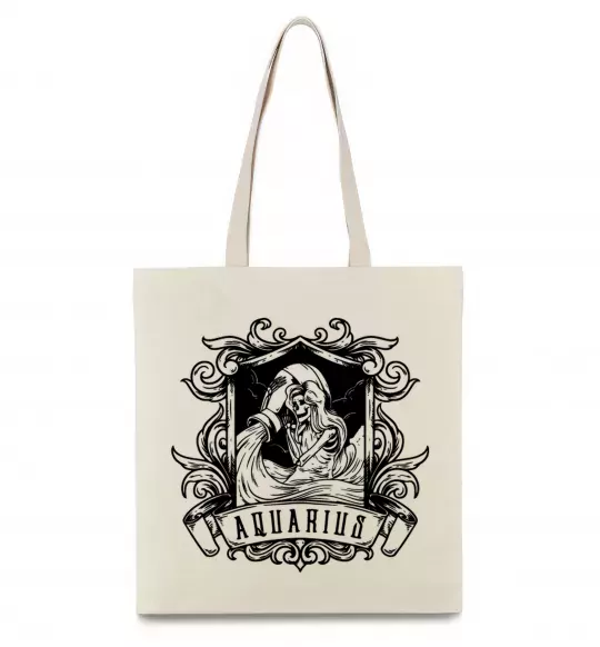 Эко-сумка Водолій скелет Бежевый фото