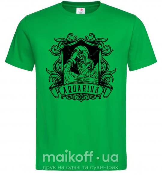 Мужская футболка Водолей скелет Зеленый фото