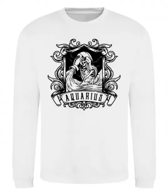 Світшот Водолій скелет Білий фото