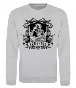 Світшот Водолій єдиноріг Сірий меланж фото