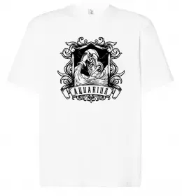 Футболка Оверсайз Водолій єдиноріг Белый фото
