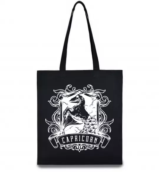 Еко-сумка Козеріг скелет Чорний фото