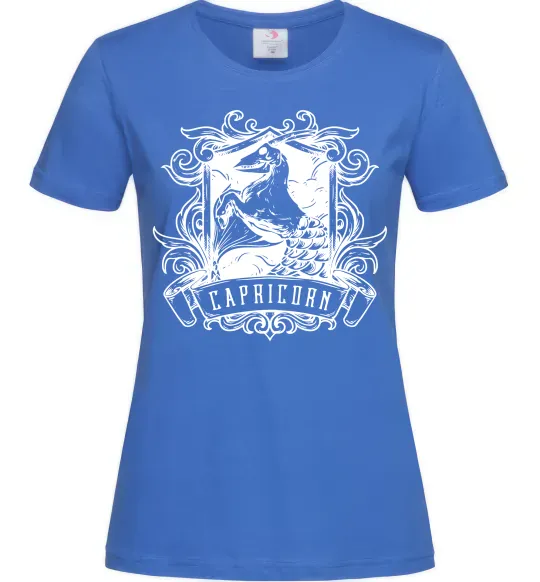 Жіноча футболка Козеріг скелет Яскраво-синій фото