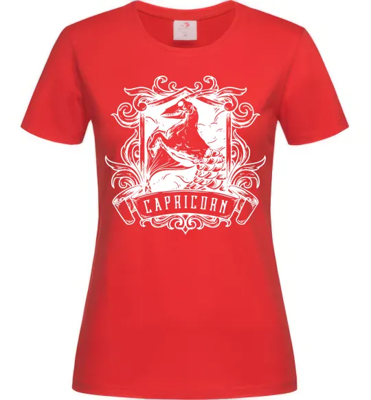 Жіноча футболка Козеріг скелет Червоний фото