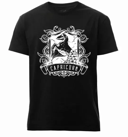 Чоловіча преміум футболка Козеріг скелет Чорний фото