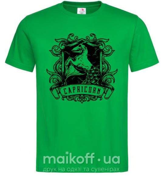 Мужская футболка Козерог скелет Зеленый фото