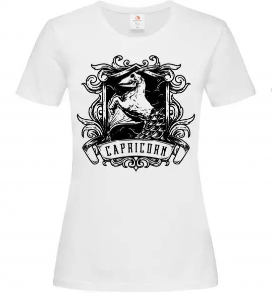 Жіноча футболка Козеріг скелет Білий фото