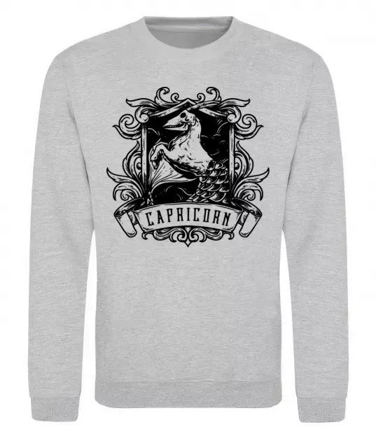 Світшот Козеріг скелет Сірий меланж фото