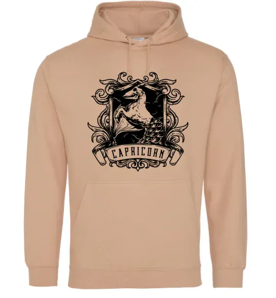 Чоловіча толстовка (худі) Козеріг скелет Пісочний фото