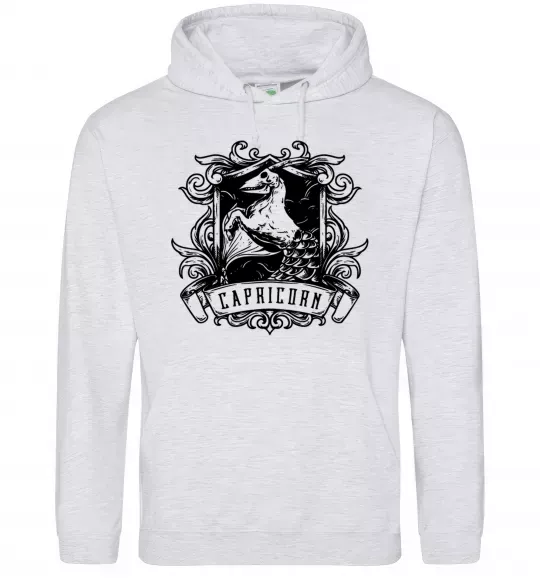 Женская толстовка (худи) Козеріг скелет Серый меланж фото