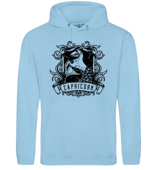 Жіноча толстовка (худі) Козеріг скелет Блакитний фото