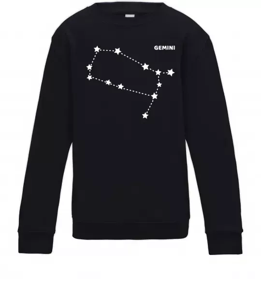 Детский Свитшот Gemini stars Черный фото