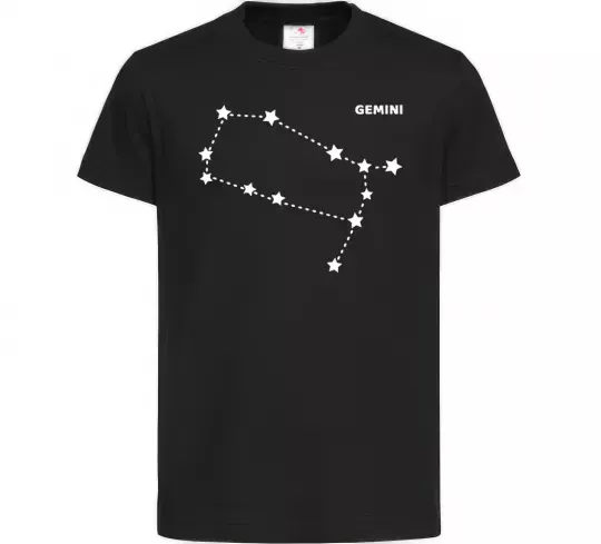 Детская футболка Gemini stars Черный фото