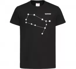 Дитяча футболка Gemini stars Чорний фото