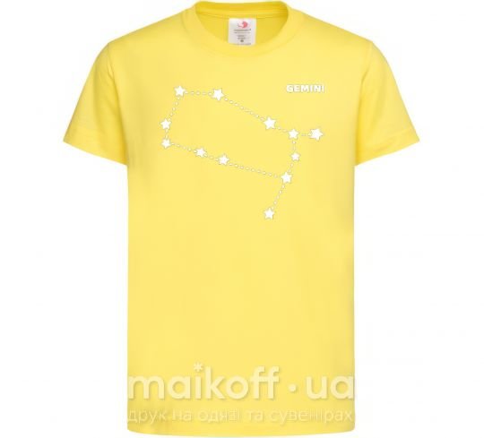 Дитяча футболка Gemini stars Лимонний фото