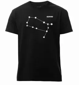 Мужская премиум футболка Близнюка знак Черный фото