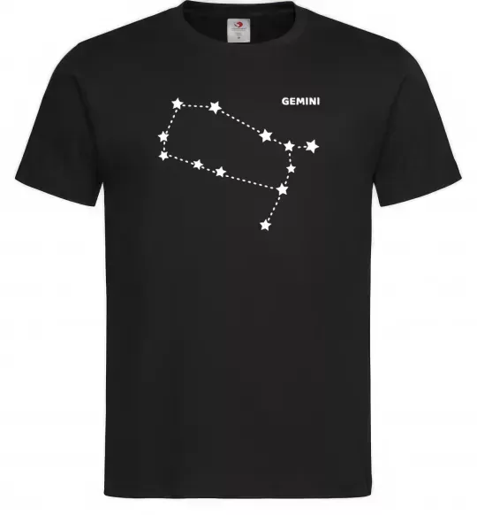 Чоловіча футболка Gemini stars Чорний фото