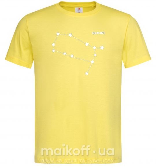 Мужская футболка Gemini stars Лимонный фото