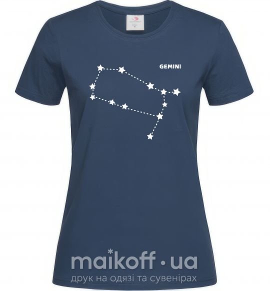 Жіноча футболка Gemini stars Темно-синій фото