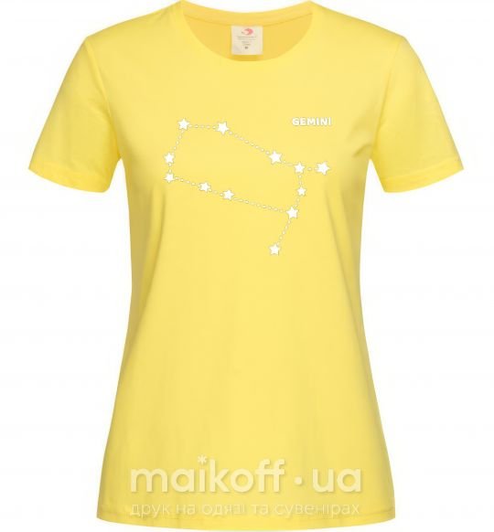 Жіноча футболка Gemini stars Лимонний фото