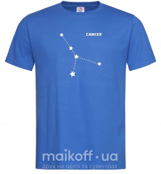 Мужская футболка Cancer stars Ярко-синий фото